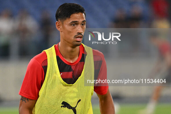 Tijjani Reijnders of A.C. Milan during the 3rd day of the Serie A Championship between S.S. Lazio and A.C. Milan at the Olympic Stadium in R...