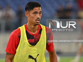 Tijjani Reijnders of A.C. Milan during the 3rd day of the Serie A Championship between S.S. Lazio and A.C. Milan at the Olympic Stadium in R...