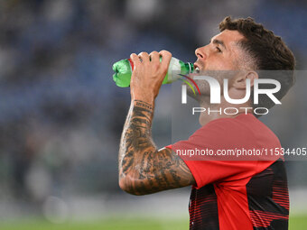 Christian Pulisic of A.C. Milan during the third day of the Serie A Championship between S.S. Lazio and A.C. Milan at the Olympic Stadium in...