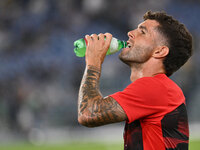 Christian Pulisic of A.C. Milan during the third day of the Serie A Championship between S.S. Lazio and A.C. Milan at the Olympic Stadium in...