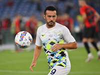 Pedro of S.S. Lazio during the third day of the Serie A Championship between S.S. Lazio and A.C. Milan at the Olympic Stadium in Rome, Italy...