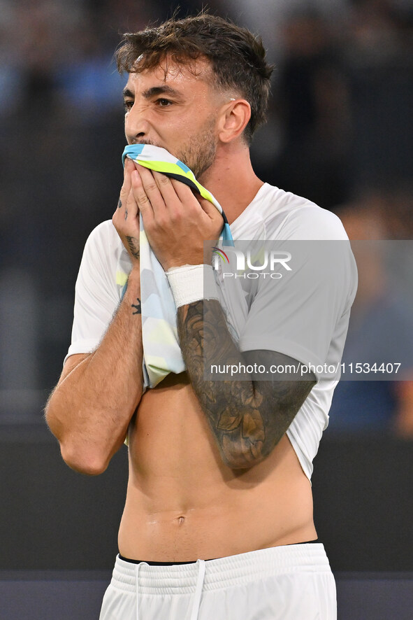 Gaetano Castrovilli of S.S. Lazio during the 3rd day of the Serie A Championship between S.S. Lazio and A.C. Milan at the Olympic Stadium in...