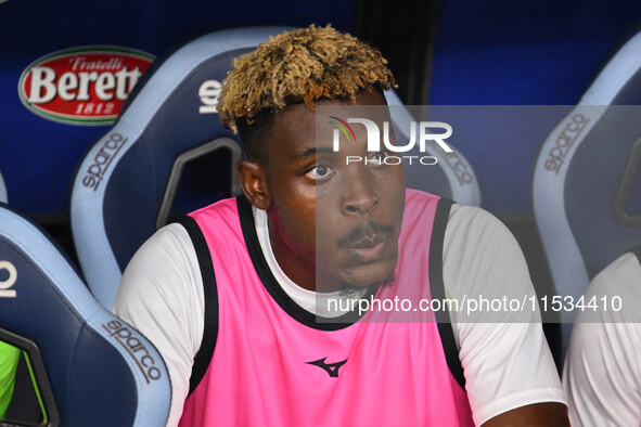 Fisayo Dele-Bashiru of S.S. Lazio during the 3rd day of the Serie A Championship between S.S. Lazio and A.C. Milan at the Olympic Stadium in...