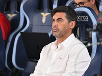 Paulo Fonseca coaches A.C. Milan during the 3rd day of the Serie A Championship between S.S. Lazio and A.C. Milan at the Olympic Stadium in...