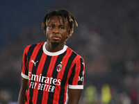 Samuel Chukwueze of A.C. Milan during the third day of the Serie A Championship between S.S. Lazio and A.C. Milan at the Olympic Stadium in...