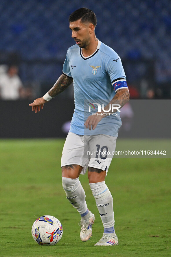 Mattia Zaccagni of S.S. Lazio during the 3rd day of the Serie A Championship between S.S. Lazio and A.C. Milan at the Olympic Stadium in Rom...