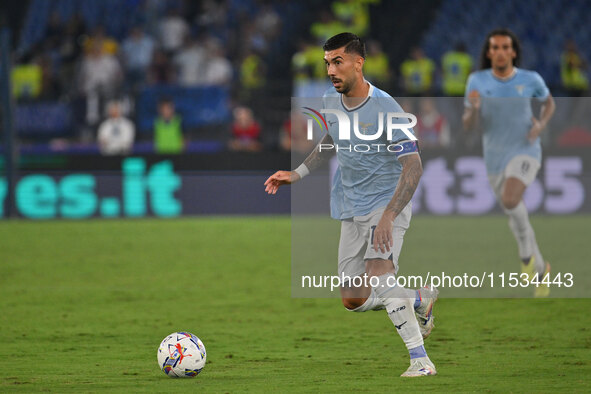 Mattia Zaccagni of S.S. Lazio during the 3rd day of the Serie A Championship between S.S. Lazio and A.C. Milan at the Olympic Stadium in Rom...