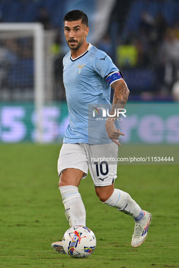 Mattia Zaccagni of S.S. Lazio during the 3rd day of the Serie A Championship between S.S. Lazio and A.C. Milan at the Olympic Stadium in Rom...