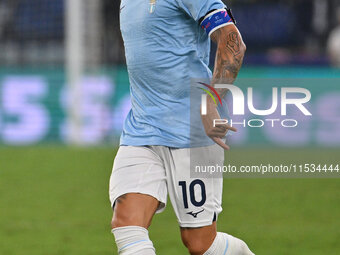 Mattia Zaccagni of S.S. Lazio during the 3rd day of the Serie A Championship between S.S. Lazio and A.C. Milan at the Olympic Stadium in Rom...