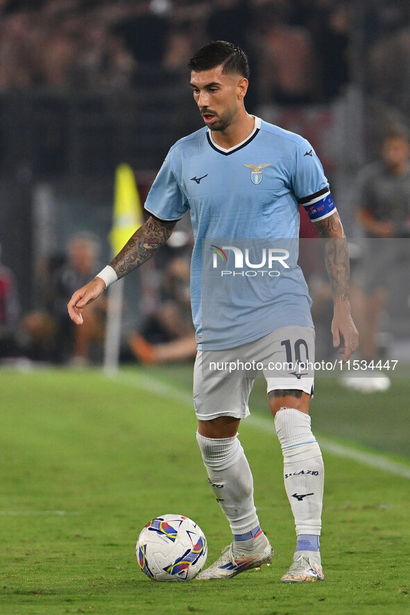 Mattia Zaccagni of S.S. Lazio during the 3rd day of the Serie A Championship between S.S. Lazio and A.C. Milan at the Olympic Stadium in Rom...