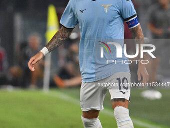 Mattia Zaccagni of S.S. Lazio during the 3rd day of the Serie A Championship between S.S. Lazio and A.C. Milan at the Olympic Stadium in Rom...