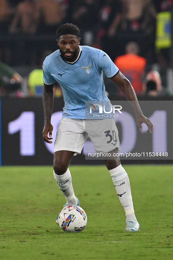 Nuno Tavares of S.S. Lazio during the third day of the Serie A Championship between S.S. Lazio and A.C. Milan at the Olympic Stadium in Rome...