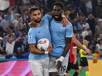 Valentin Castellanos of S.S. Lazio celebrates after scoring the goal to make it 1-1 during the 3rd day of the Serie A Championship between S...