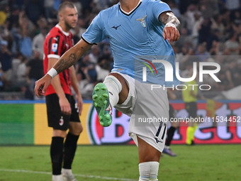 Valentin Castellanos of S.S. Lazio celebrates after scoring the goal to make it 1-1 during the 3rd day of the Serie A Championship between S...