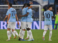 Valentin Castellanos of S.S. Lazio celebrates after scoring the goal to make it 1-1 during the 3rd day of the Serie A Championship between S...