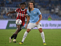 Samuel Chukwueze of A.C. Milan and Matteo Guendouzi of S.S. Lazio during the 3rd day of the Serie A Championship between S.S. Lazio and A.C....