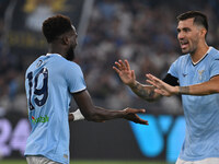 Boulaye Dia of S.S. Lazio celebrates after scoring the goal of 2-1 during the 3rd day of the Serie A Championship between S.S. Lazio and A.C...