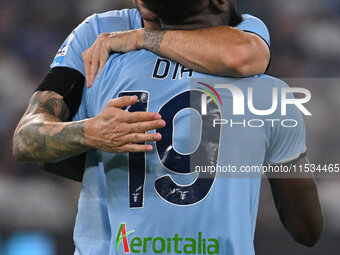 Boulaye Dia of S.S. Lazio celebrates after scoring the goal of 2-1 during the 3rd day of the Serie A Championship between S.S. Lazio and A.C...