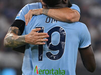 Boulaye Dia of S.S. Lazio celebrates after scoring the goal of 2-1 during the 3rd day of the Serie A Championship between S.S. Lazio and A.C...