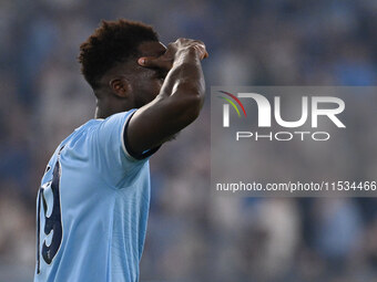 Boulaye Dia of S.S. Lazio celebrates after scoring the goal of 2-1 during the 3rd day of the Serie A Championship between S.S. Lazio and A.C...