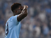 Boulaye Dia of S.S. Lazio celebrates after scoring the goal of 2-1 during the 3rd day of the Serie A Championship between S.S. Lazio and A.C...