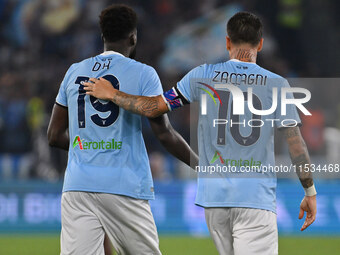 Boulaye Dia of S.S. Lazio celebrates after scoring the goal of 2-1 during the 3rd day of the Serie A Championship between S.S. Lazio and A.C...