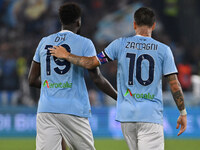 Boulaye Dia of S.S. Lazio celebrates after scoring the goal of 2-1 during the 3rd day of the Serie A Championship between S.S. Lazio and A.C...