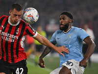 Filippo Terracciano of A.C. Milan and Nuno Tavares of S.S. Lazio during the 3rd day of the Serie A Championship between S.S. Lazio and A.C....