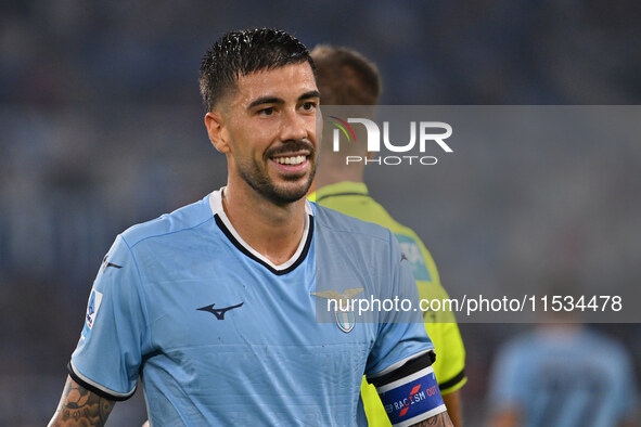 Mattia Zaccagni of S.S. Lazio during the 3rd day of the Serie A Championship between S.S. Lazio and A.C. Milan at the Olympic Stadium in Rom...