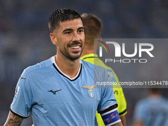 Mattia Zaccagni of S.S. Lazio during the 3rd day of the Serie A Championship between S.S. Lazio and A.C. Milan at the Olympic Stadium in Rom...