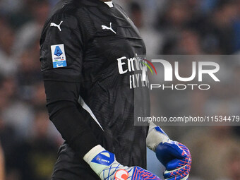 Mike Maignan of A.C. Milan during the third day of the Serie A Championship between S.S. Lazio and A.C. Milan at the Olympic Stadium in Rome...