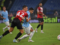 Mattia Zaccagni of S.S. Lazio and Filippo Terracciano of A.C. Milan during the 3rd day of the Serie A Championship between S.S. Lazio and A....