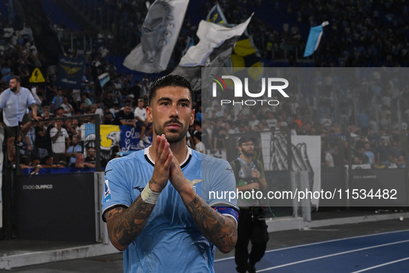 Mattia Zaccagni of S.S. Lazio during the 3rd day of the Serie A Championship between S.S. Lazio and A.C. Milan at the Olympic Stadium in Rom...