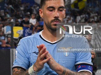 Mattia Zaccagni of S.S. Lazio during the 3rd day of the Serie A Championship between S.S. Lazio and A.C. Milan at the Olympic Stadium in Rom...