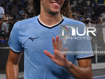 Matteo Guendouzi of S.S. Lazio during the 3rd day of the Serie A Championship between S.S. Lazio and A.C. Milan at the Olympic Stadium in Ro...