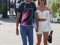 Esteban Ocon of Alpine and Flavy Barla before the Formula 1 Italian Grand Prix at Autodromo Nazionale di Monza in Monza, Italy on September...