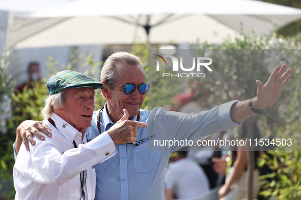 Jackie Stewart and Jacky Ickx before the Formula 1 Italian Grand Prix at Autodromo Nazionale di Monza in Monza, Italy on September 1, 2024. 