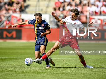 FC Twente player Mitchell van Bergen and FC Utrecht player Sieb Horemans during the match Utrecht vs. Twente at Stadium Galgenwaard for the...