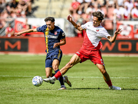 FC Twente player Mitchell van Bergen and FC Utrecht player Sieb Horemans during the match Utrecht vs. Twente at Stadium Galgenwaard for the...