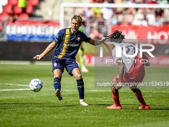 FC Twente player Michel Vlap and FC Utrecht player Alonzo Engwanda during the match Utrecht vs. Twente at Stadium Galgenwaard for the Dutch...