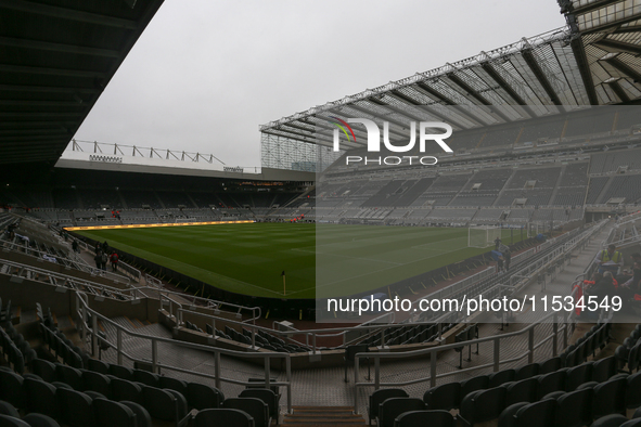 A general view of St James' Park during the Premier League match between Newcastle United and Tottenham Hotspur at St. James' Park in Newcas...