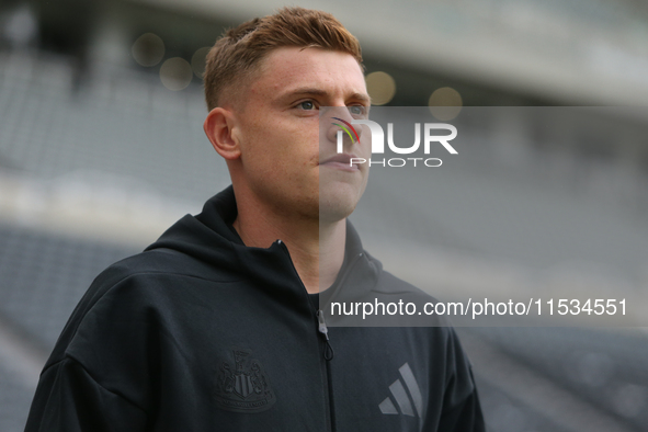 Newcastle United's Harvey Barnes during the Premier League match between Newcastle United and Tottenham Hotspur at St. James's Park in Newca...