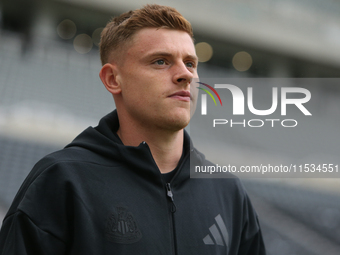 Newcastle United's Harvey Barnes during the Premier League match between Newcastle United and Tottenham Hotspur at St. James's Park in Newca...