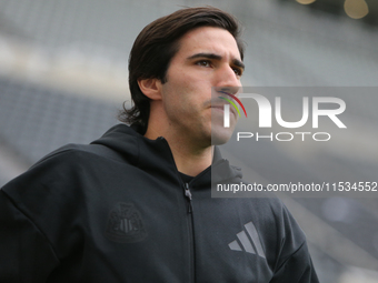 Newcastle United's Sandro Tonali during the Premier League match between Newcastle United and Tottenham Hotspur at St. James's Park in Newca...