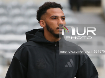 Newcastle United's Lloyd Kelly during the Premier League match between Newcastle United and Tottenham Hotspur at St. James's Park in Newcast...