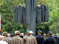 Military servicemen stand by the monument to the unknown soldier during the a ceremony commemorating 85. anniversary of an the outbreak of t...