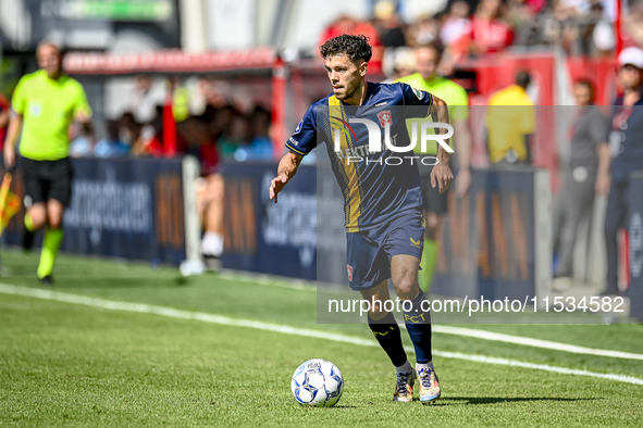 FC Twente player Mitchell van Bergen plays during the match Utrecht vs. Twente at Stadium Galgenwaard for the Dutch Eredivisie 4th round sea...