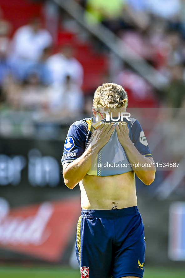 FC Twente player Mathias Kjolo plays during the match Utrecht vs. Twente at Stadium Galgenwaard for the Dutch Eredivisie 4th round season 20...