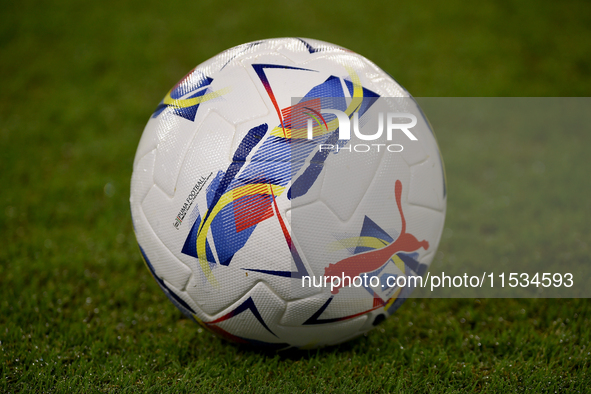 Close Up of Serie A Matcball during the Serie A match between SSC Napoli and Parma Calcio at Stadio Diego Armando Maradona Naples Italy on 3...