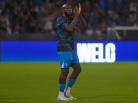 Romelu Lukaku of SSC Napoli during the Serie A match between SSC Napoli and Parma Calcio at Stadio Diego Armando Maradona Naples Italy on 31...